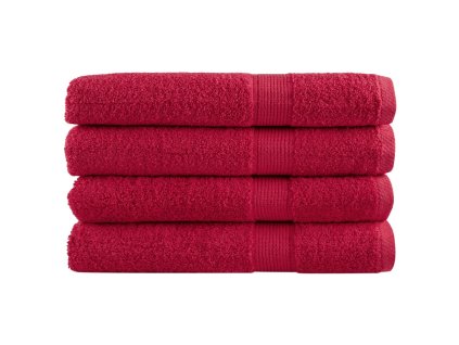vidaXL Premium ručníky SOLUND 4 ks červené 80 x 200 cm 600 g/m²