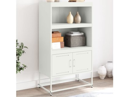vidaXL Skříň highboard bílá 68,5 x 38,5 x 123,5 cm ocel