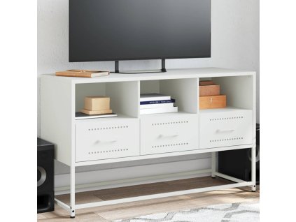 vidaXL TV skříňka bílá 100,5 x 39 x 60,5 cm ocel