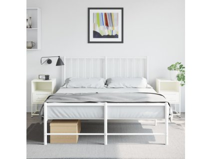 vidaXL Noční stolky 2 ks bílé 36 x 39 x 60,5 cm ocel