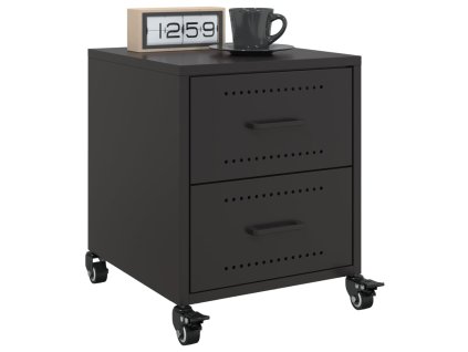 vidaXL Noční stolky 2 ks černé 36 x 39 x 43,5 cm ocel