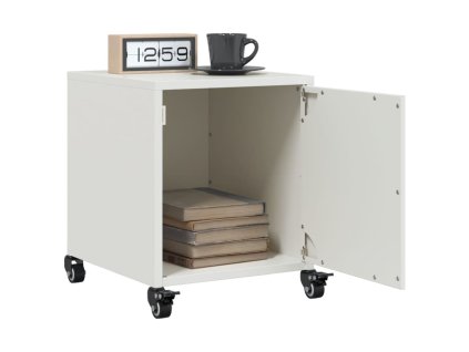 vidaXL Noční stolky 2 ks bílé 36 x 39 x 43,5 cm ocel