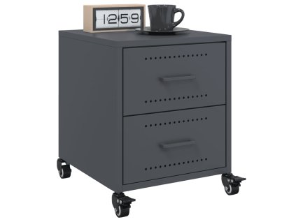 vidaXL Noční stolky 2 ks antracitové 36 x 39 x 43,5 cm ocel