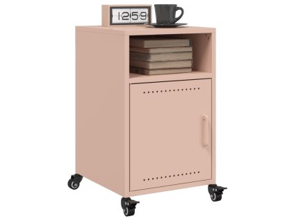 vidaXL Noční stolky 2 ks růžové 36 x 39 x 59 cm ocel