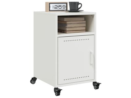 vidaXL Noční stolky 2 ks bílé 36 x 39 x 59 cm ocel