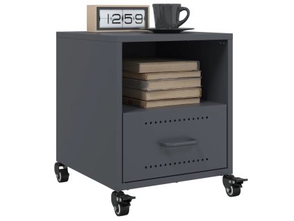 vidaXL Noční stolky 2 ks antracitové 36 x 39 x 43,5 cm ocel