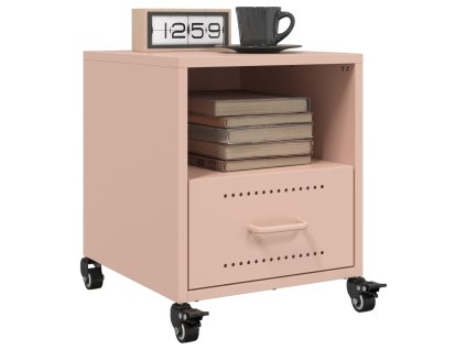 vidaXL Noční stolky 2 ks růžové 36 x 39 x 43,5 cm ocel