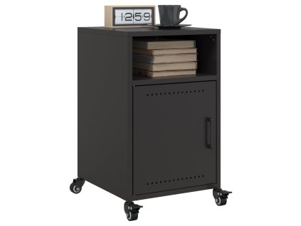 vidaXL Noční stolky 2 ks černé 36 x 39 x 59 cm ocel