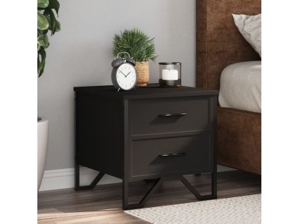 vidaXL Noční stolky 2 ks černé 40 x 41 x 40 cm kompozitní dřevo