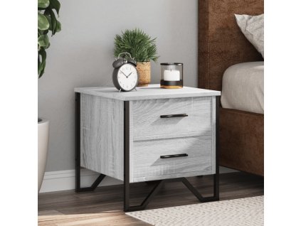 vidaXL Noční stolky 2 ks šedé sonoma 40 x 41 x 40 cm kompozitní dřevo