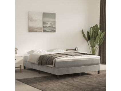 vidaXL Taštičková matrace světle šedá 120 x 210 x 20 cm samet