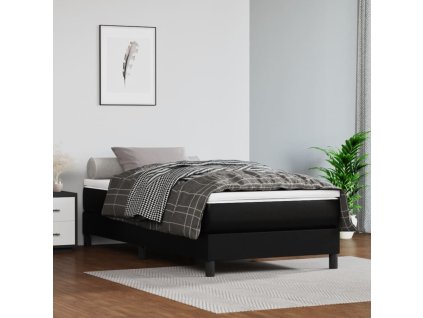 vidaXL Taštičková matrace pro děti černá 80 x 160 cm umělá kůže