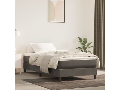 vidaXL Taštičková matrace tmavě šedá 80 x 210 x 20 cm samet