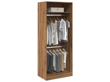 vidaXL Šatní skříň dub artisan 80 x 50 x 200 cm kompozitní dřevo
