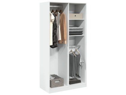 vidaXL Šatní skříň bílá 100 x 50 x 200 cm dřevotříska