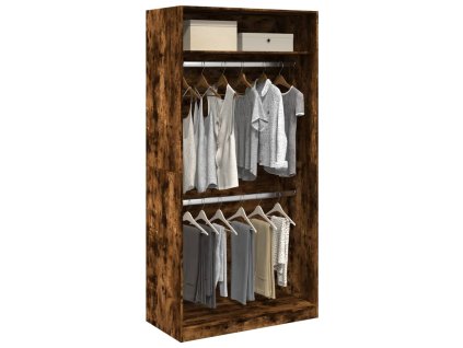 vidaXL Šatní skříň kouřový dub 100 x 50 x 200 cm kompozitní dřevo