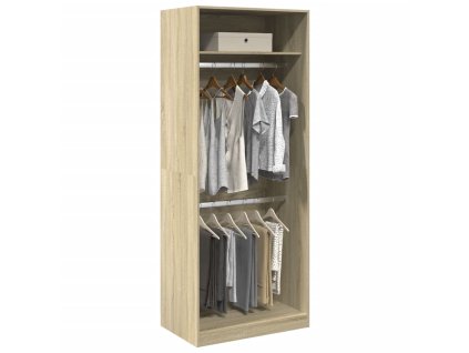 vidaXL Šatní skříň dub sonoma 80 x 50 x 200 cm kompozitní dřevo