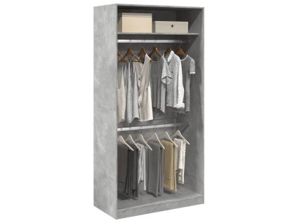 vidaXL Šatní skříň betonově šedá 100 x 50 x 200 cm dřevotříska