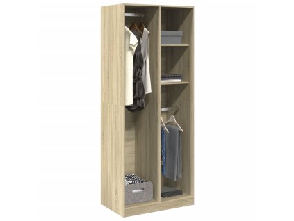 vidaXL Šatní skříň dub sonoma 80 x 50 x 200 cm kompozitní dřevo