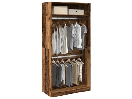 vidaXL Šatní skříň old wood 100 x 50 x 200 cm kompozitní dřevo