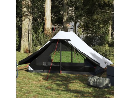 vidaXL Kempingový stan pro 2 osoby bílý zatemňovací látka nepromokavý