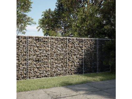 vidaXL Gabionový koš s víkem 200 x 100 x 100 cm pozinkované železo