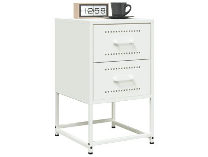 vidaXL Noční stolky 2 ks bílé 36 x 39 x 60,5 cm ocel