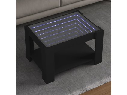 vidaXL Konferenční stolek s LED černý 73 x 53 x 45 cm kompozitní dřevo