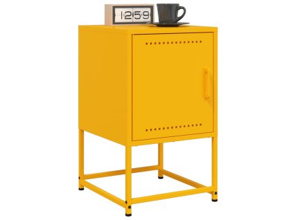 vidaXL Noční stolky 2 ks hořčicově žluté 36 x 39 x 60,5 cm ocel