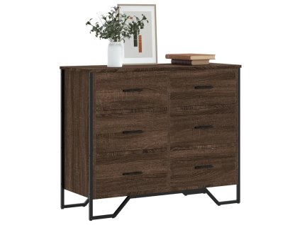 vidaXL Komoda hnědý dub 91 x 35,5 x 74,5 cm kompozitní dřevo