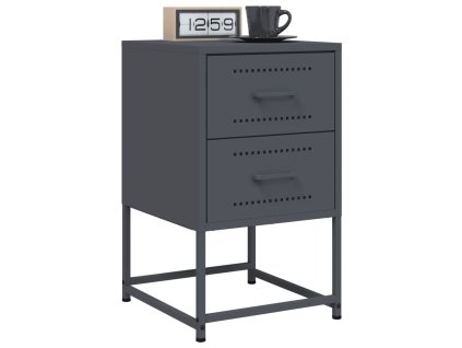 vidaXL Noční stolky 2 ks antracitové 36 x 39 x 60,5 cm ocel