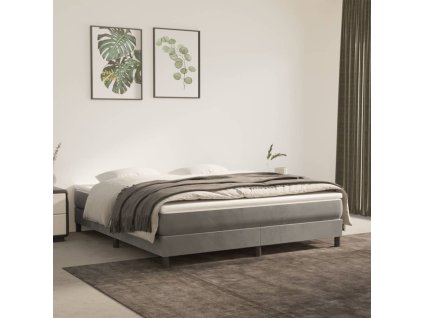 vidaXL Taštičková matrace světle šedá 160 x 210 x 20 cm samet