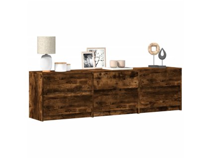 vidaXL TV skříňka s LED kouřový dub 180 x 34 x 50 cm kompozitní dřevo