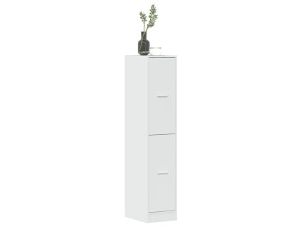 vidaXL Úložná skříňka bílá s vysokým leskem 30x41x144,5 cm kompozit