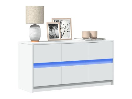 vidaXL TV skříňka s LED bílá 100 x 34 x 50 cm kompozitní dřevo