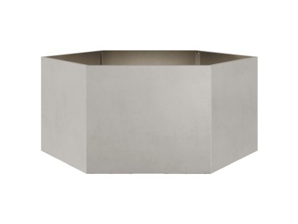 vidaXL Zahradní truhlík šestihranný 104 x 90 x 45 cm nerezová ocel