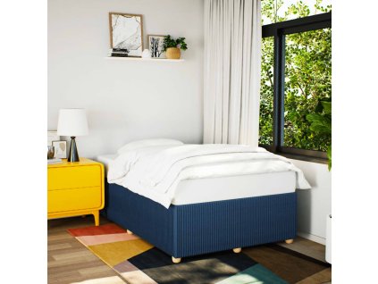 vidaXL Rám postele bez matrací modrá 120x190 cm textil