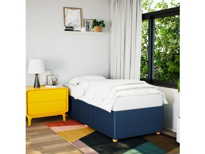 vidaXL Rám postele bez matrací modrá 100x200 cm textil