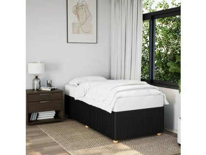 vidaXL Rám postele bez matrace černý 100 x 200 cm textil
