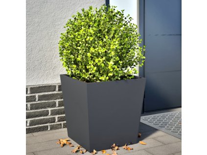 vidaXL Zahradní truhlíky 2 ks antracitové 50 x 50 x 50 cm ocel