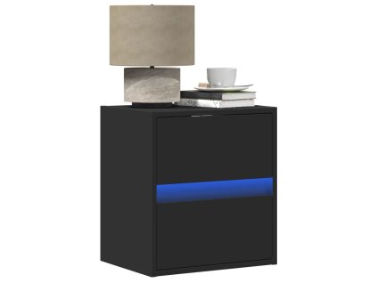 vidaXL Nástěnné TV skříňky s LED osvětlením 2 ks černé 41 x 31 x 45 cm