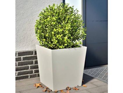 vidaXL Zahradní truhlíky 2 ks bílé 50 x 50 x 50 cm ocel