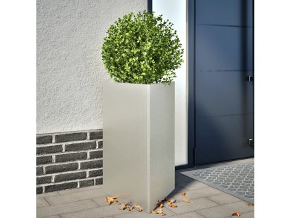 vidaXL Zahradní truhlík trojúhelníkový 50 x 43 x 75 cm nerezová ocel