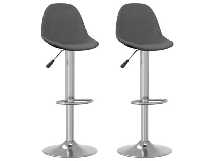 vidaXL Barové židle 2 ks tmavě šedé textil