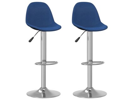 vidaXL Barové židle 2 ks modré textil