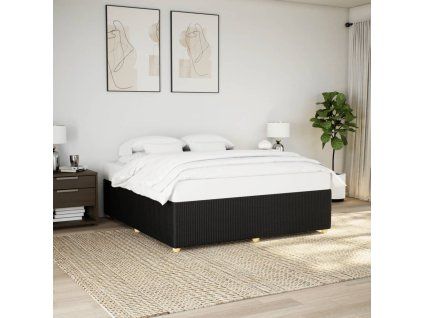vidaXL Rám postele bez matrace černý 180 x 200 cm textil