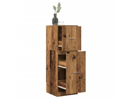 vidaXL Skříňka na léky old wood 40 x 41 x 118 cm kompozitní dřevo