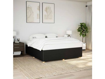 vidaXL Rám postele bez matrace černý 200 x 200 cm textil