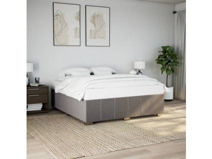 vidaXL Rám postele bez matrace taupe 180 x 200 cm textil