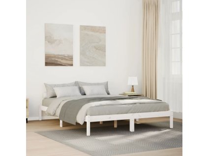 vidaXL Prodloužený rám postele bez matrace bílý 140 x 220 cm borovice